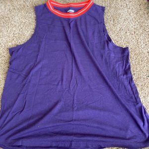 Purple tank with Orange Collar